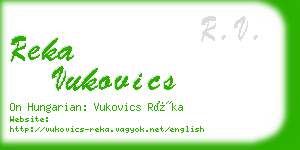 reka vukovics business card